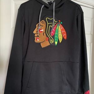 Adidas Mens Blackhawks Hoodie - Small